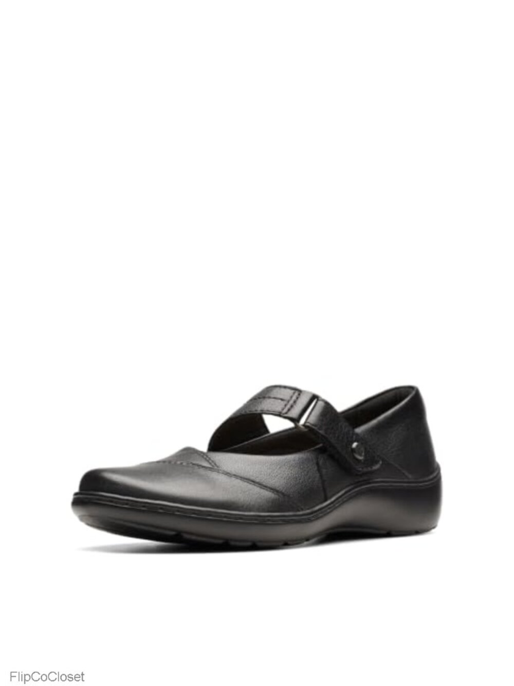 Premium Leather Mary Jane Flats with Cushioned Footbed and Side Zipper